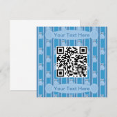 おもしろいとファンシー子猫のQRコード 招待状 (正面/裏面)