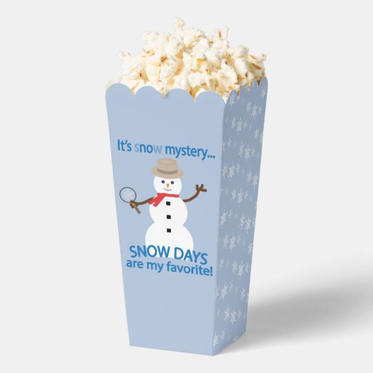 おもしろいとファンシー雪だるま探偵雪日ポップコーン フェイバーボックス (はじけた状態)