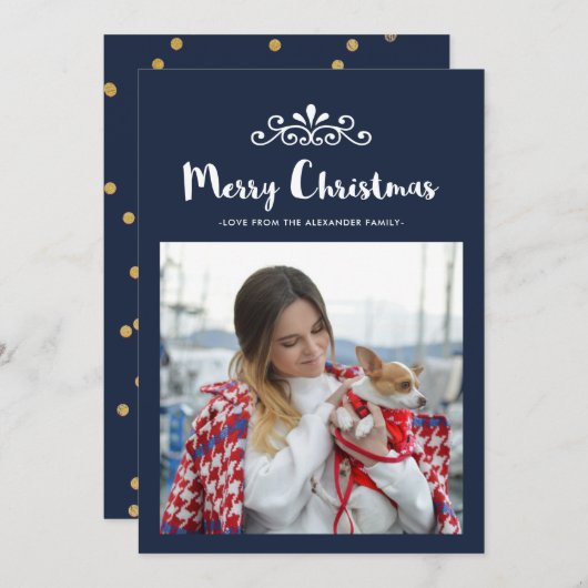 おもしろいとフェスティバルのクリスマス紙吹雪写真 シーズンカード (正面/裏面)