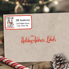 おもしろいとフェスティバルのチリンと私の雪カスタムの ラベル