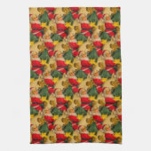 おもしろいとフェスティバルサンタオンクリスマスツリーパターン キッチンタオル (縦)