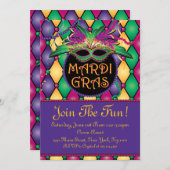 おもしろいとフェスティバル、マルディグラス招待状 招待状 (正面/裏面)