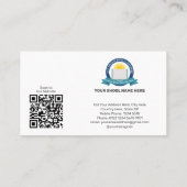 おもしろいとフレンドリー先生レッドアップルスケッチ手描き 名刺 (裏面)