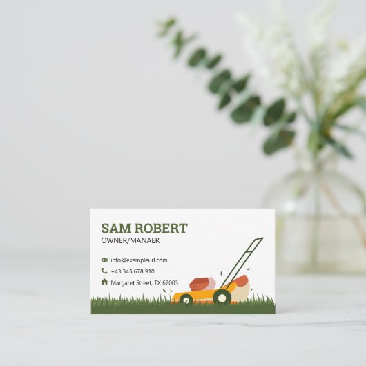 おもしろいとフレンドリー造園とユーモアのTouch 名刺 (スタンド正面)