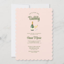 おもしろいとブフェミニンルンチ+バブリーブライダルシャワー 招待状