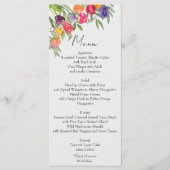 おもしろいとブライトチューリップと緑ブライダルシャワー メニュー (正面)