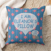 おもしろいとブルーファンシークリスマスペパーミントキャンディ クッション (ブランケット)