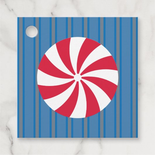 おもしろいとブルーファンシークリスマスペパーミントキャンディ フェイバータグ (正面)