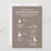 おもしろいとホイムジー·ブラウン結婚のタイムライン招待状 招待状 (正面)