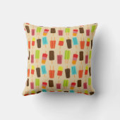 おもしろいとポスカラフルシクルのレトロパターン クッション (裏面)