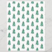 おもしろいとモダンクリスマスツリーのスクラップブック紙 (裏面)