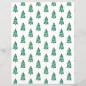 おもしろいとモダンクリスマスツリーのスクラップブック紙 (正面)