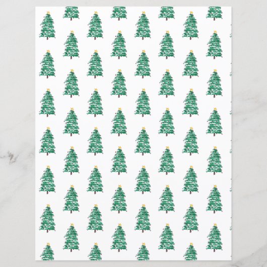 おもしろいとモダンクリスマスツリーのスクラップブック紙 (正面)