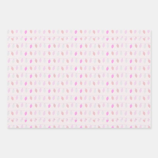 おもしろいとモダンクリスマスライトクリスマス ラッピングペーパーシート (正面3)