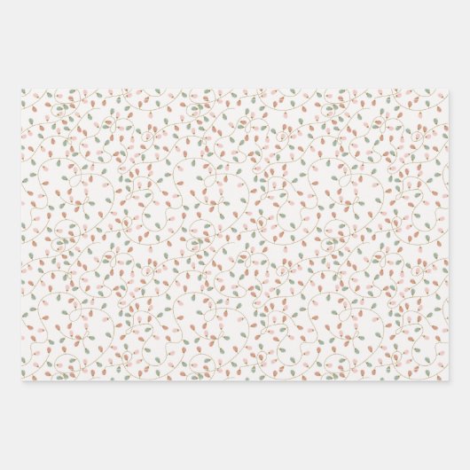 おもしろいとモダンクリスマスライトクリスマス ラッピングペーパーシート (正面2)