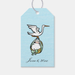 おもしろいとユニーク青の赤ちゃんシャワーの好意または贈り物 ギフトタグ