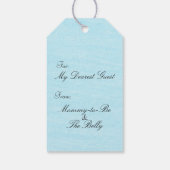 おもしろいとユニーク青の赤ちゃんシャワーの好意または贈り物 ギフトタグ (裏面)