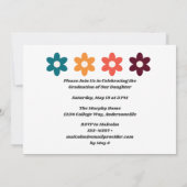 おもしろいとヴィンテージの卒業招待状 招待状 (裏面)