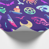 おもしろいと不気味ハロウィーンパターン ラッピングペーパー (角)