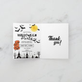 おもしろいと不気味ハローウィンパーティ招待状とジャック –  招待状 (内部)