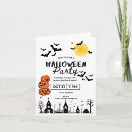 おもしろいと不気味ハローウィンパーティ招待状とジャック –  招待状