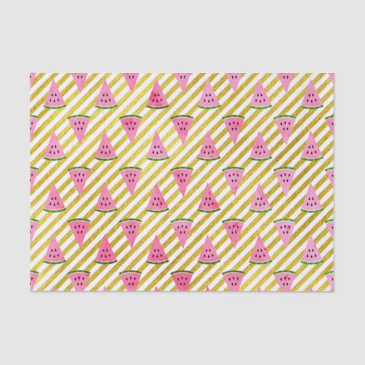 おもしろいと可愛いサマースイカ誕生日パーティー 薄葉紙 (正面)