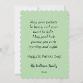 おもしろいと可愛いレプレチョーアン,金ゴールドコイン,シャムロック シーズンカード (裏面)