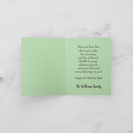 おもしろいと可愛いレプレチョーアン,金ゴールドコイン,シャムロック シーズンカード (内部)