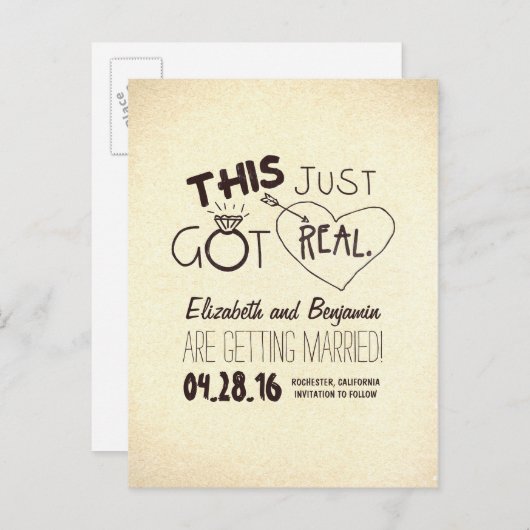 おもしろいと可愛い日付保存 – こ得そ実在! 案内ポストカード (正面/裏面)