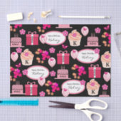 おもしろいと名パーソナライズされた前と年齢の誕生日 薄葉紙 (クラフト)