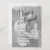 おもしろいと名前カジュアルフォトカップルウェディングシャワー 招待状 (正面)