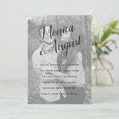 おもしろいと名前カジュアルフォトカップルウェディングシャワー 招待状 (スタンド正面)