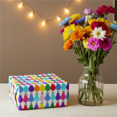 おもしろいと喜びカラフルの電球のラッピング紙 ラッピングペーパー