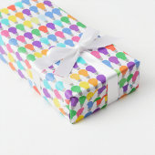 おもしろいと喜びカラフルの電球のラッピング紙 ラッピングペーパー