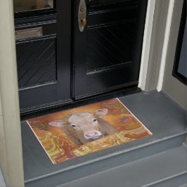 おもしろいと大きな目を持つ可愛らしい小さなかぎ ドアマット