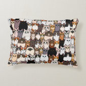 おもしろいと子猫のコラージュ アクセントクッション (裏面)