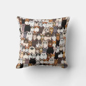 おもしろいと子猫のコラージュ クッション (裏面)