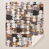 おもしろいと子猫のコラージュ シェルパブランケット (正面)