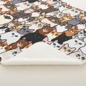 おもしろいと子猫のコラージュ シェルパブランケット (3/4)