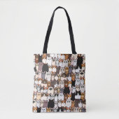 おもしろいと子猫のコラージュ トートバッグ (正面)