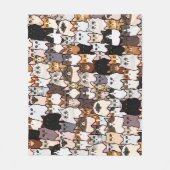 おもしろいと子猫のコラージュ フリースブランケット (正面)