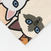 おもしろいと子猫のコラージュ フリースブランケット (角)