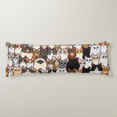 おもしろいと子猫のコラージュ ボディピロー (裏面)