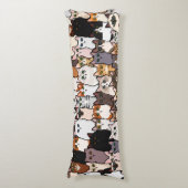 おもしろいと子猫のコラージュ ボディピロー (正面縦)