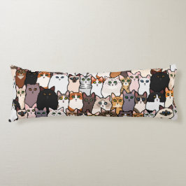 おもしろいと子猫のコラージュ ボディピロー