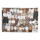 おもしろいと子猫のコラージュ 枕カバー (裏面)