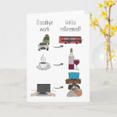 おもしろいと彼女のハローリタイアカード カード (黄色い花)