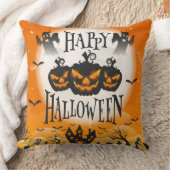 おもしろいと怖いハッピーハローウィン クッション (ブランケット)