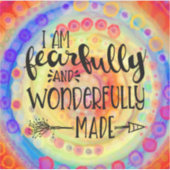 おもしろいと恐ろしく素晴らしく作られた幸せ シール (正面)