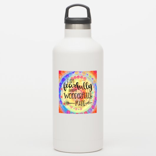 おもしろいと恐ろしく素晴らしく作られた幸せ シール (ウォーターボトル)